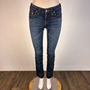 ❤️ True Religion Women's Blue Denim Skinny Leg Ankle Avery Jeans 25
